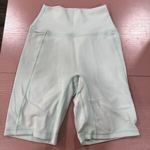 Senita Light Blue Ribbed Biker Shorts XS